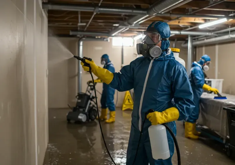 Basement Sanitization and Antimicrobial Treatment process in Brookridge, FL